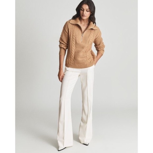 CABLE KNIT ZIP NECK JUMPER - Picture 4 of 10